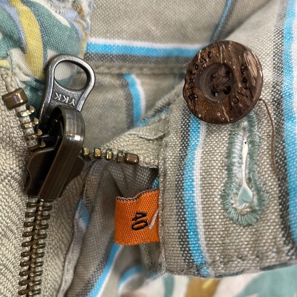 Tailor Vintage shorts mens 40 reversible stripes and floral 4 pocket multicolor - Picture 11 of 12